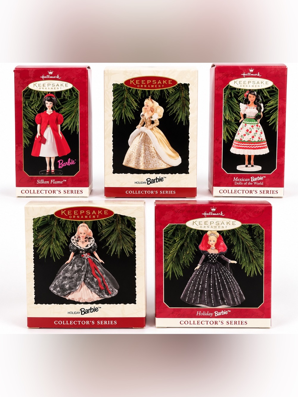 5 Hallmark Keepsake Barbie Collector's Series Ornaments Figurines
Christmas